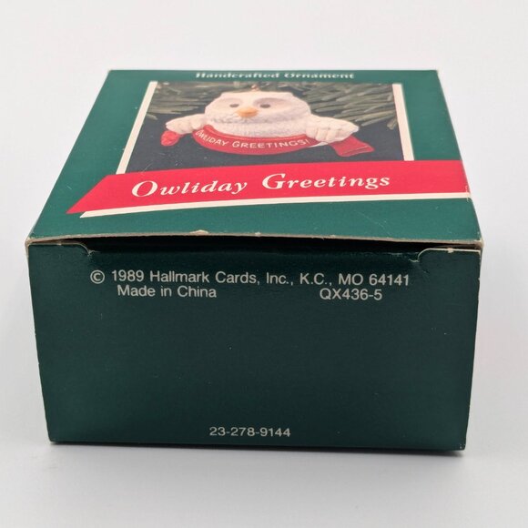 Hallmark Keepsake Owliday Greetings 1989, Vintage Owl Christmas Ornament - Picture 9 of 11